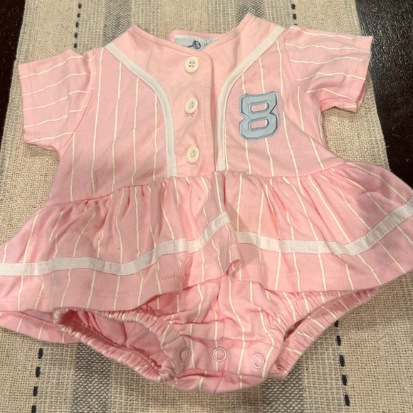 Baseballs & Stripes Classic Onesie main image 1